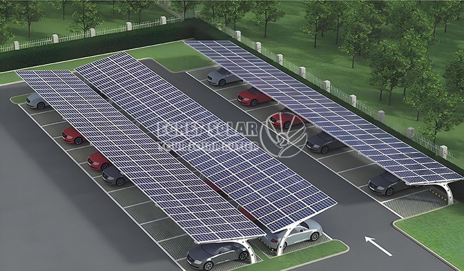 Solar-Carport aus Kohlenstoffstahl: Treibende Kraft für eine grüne Zukunft