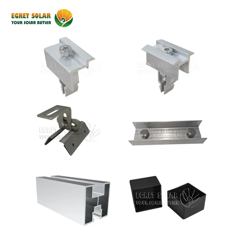 Einstellbare Solar -Trapez -Metalldach -Montagestruktur